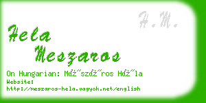 hela meszaros business card